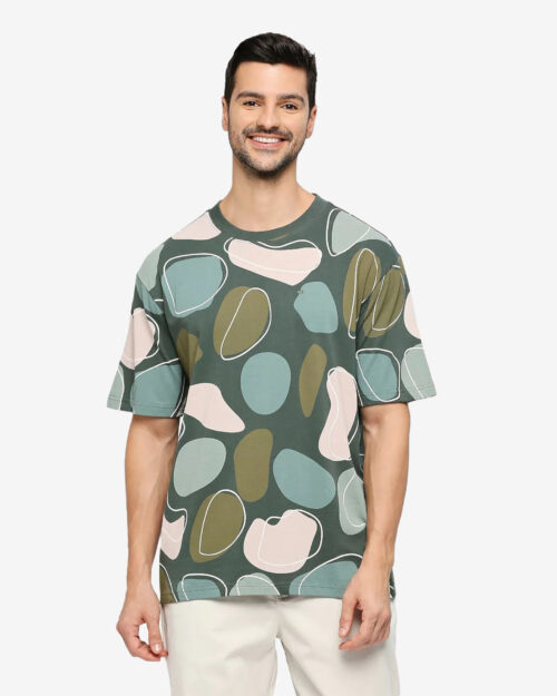 BASICS BTS53848 MENS T-SHIRT Olive Crew HS Relaxedfit